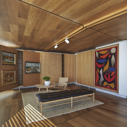 Interior of Darling Port Apartment by Chenchow Little. Photograph: Peter Bennetts.